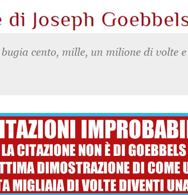 Le citazioni di Goebbels e la post-verità article-post