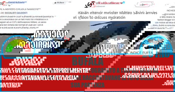 Salvini in volo per la Libia