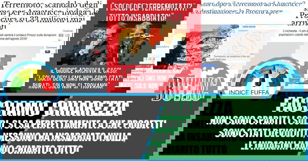 I soldi per i terremotati, non sono spariti