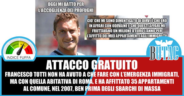 Totti e gli appartamenti affittati agli immigrati