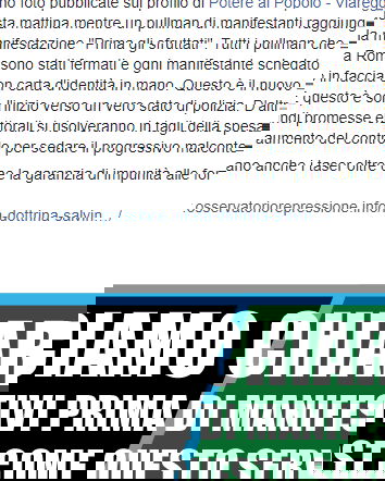 I controlli della polizia alla manifestazione