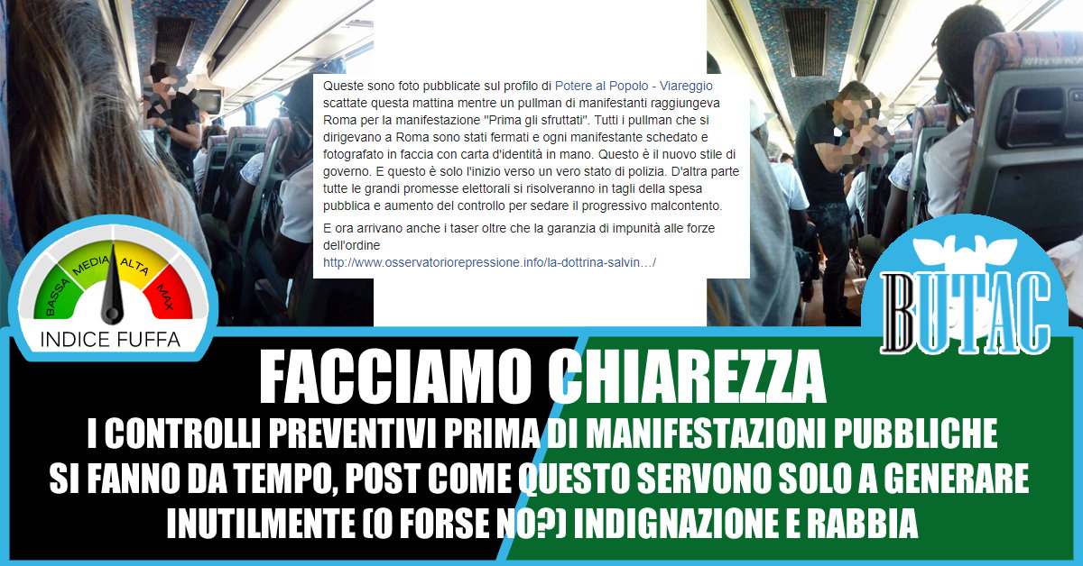 I controlli della polizia alla manifestazione article-post