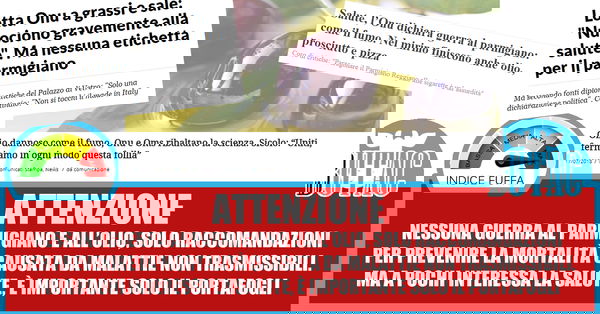 La guerra all’olio e al parmigiano dell’ONU e dell’OMS