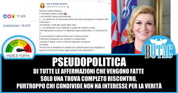 Il presidente della Croazia