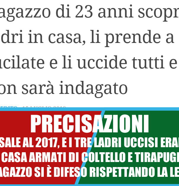 Uccide tre ladri, non sarà indagato article-post