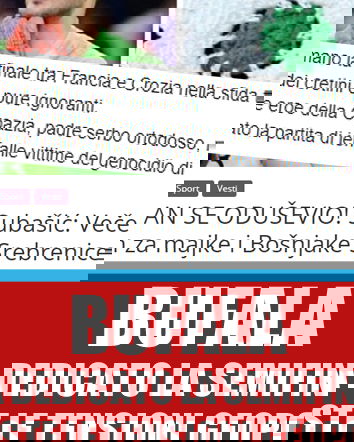 Subašić e Srebrenica, tutto il mondo è fake news