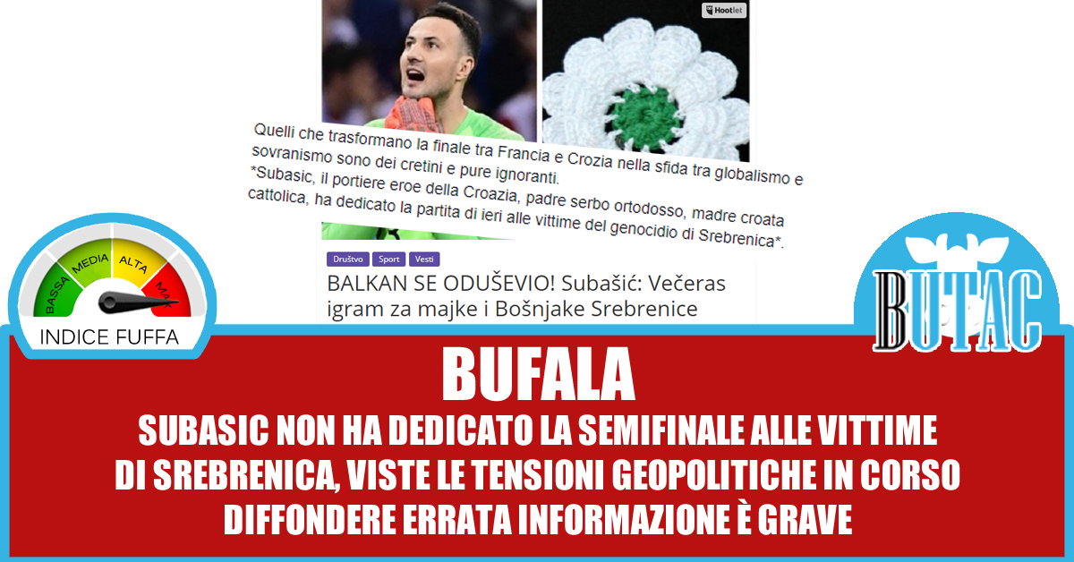 Subašić e Srebrenica, tutto il mondo è fake news article-post
