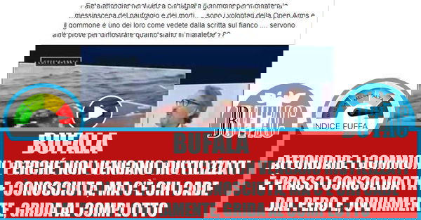 Il gommone tagliato di Open Arms