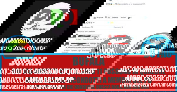 Diffondere bufale via posterino