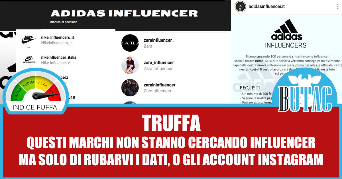 Truffa su Instagram: “Adidas influencer” (e Nike, e Zara…) article-post