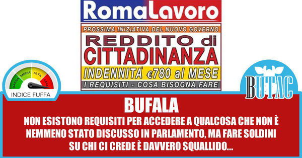 Reddito di cittadinanza ed esche per disperati