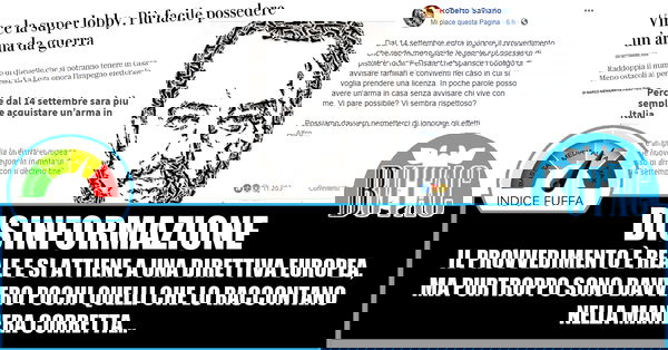 Possedere un’arma da guerra