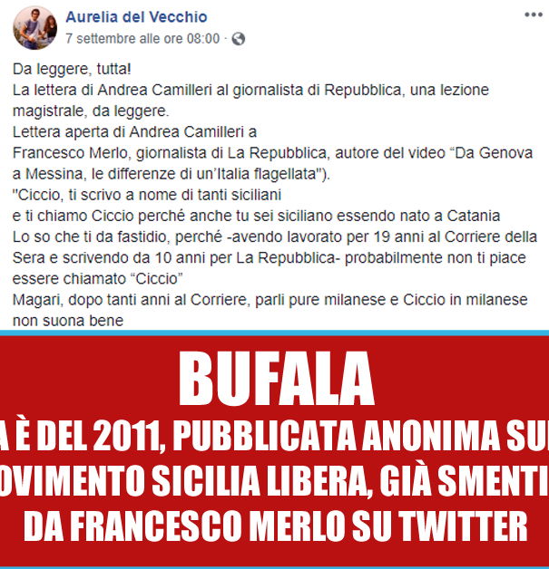 La lettera di Camilleri a Francesco Merlo article-post