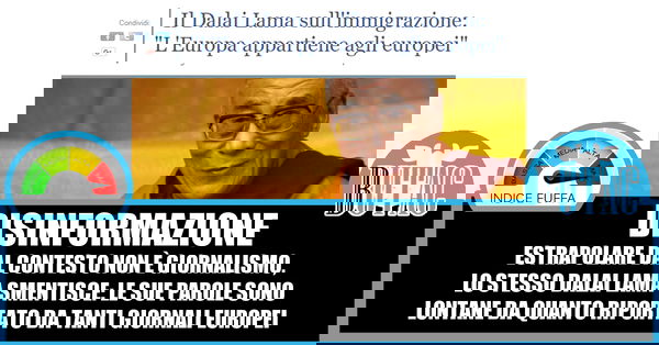 Il Dalai Lama, gli immigrati e gli europei