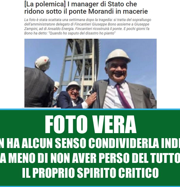 Manager se la ridono sotto al Ponte Morandi article-post