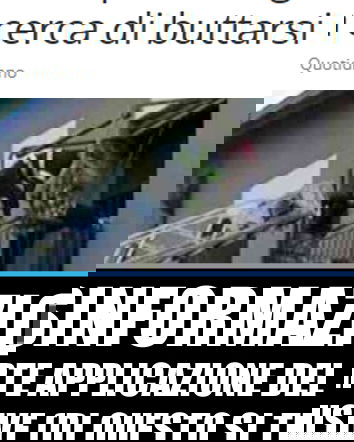 Dopo lo sfratto cerca di buttarsi dal balcone