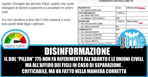 La controinformazione e il DDL Pillon