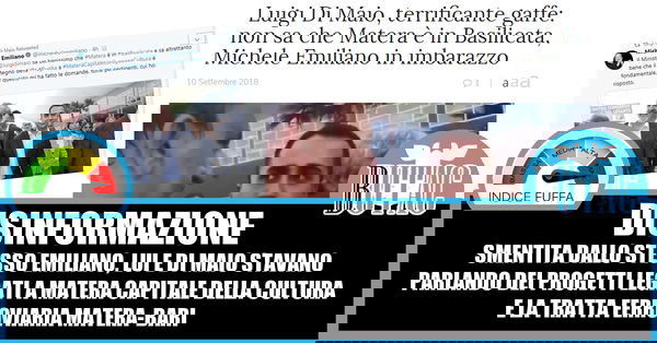 Di Maio, Emiliano e Matera