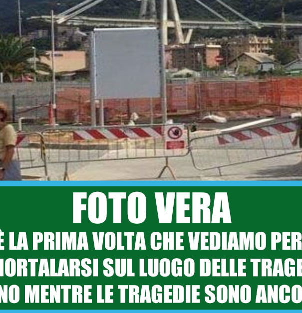 Selfie con Ponte Morandi: foto vera, ma che depressione… article-post