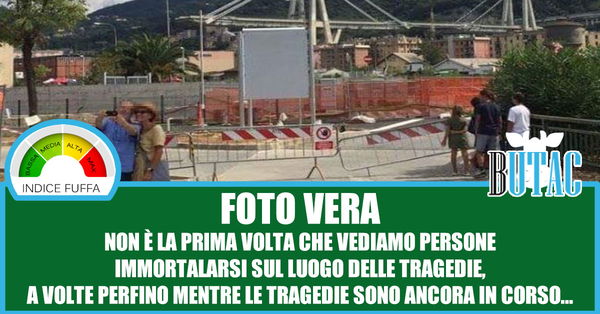 Selfie con Ponte Morandi: foto vera, ma che depressione…