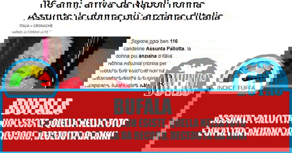 La donna più anziana d’Italia…