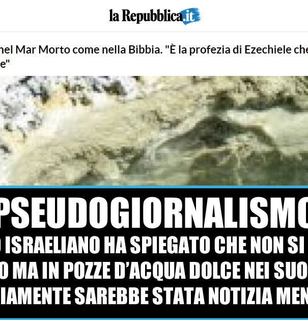 I pesci nel mar Morto, non sono nel mar Morto… article-post