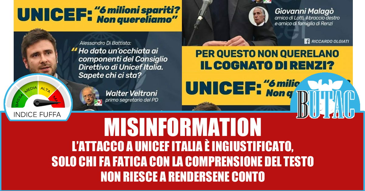 Unicef E I 6 Milioni Spariti Butac Bufale Un Tanto Al Chilo