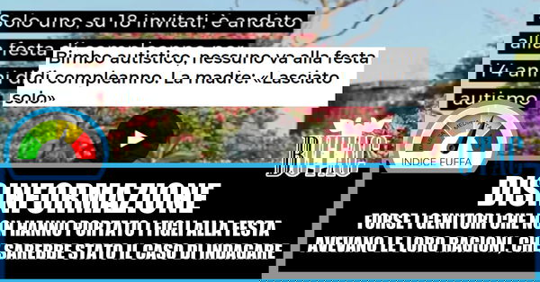 Il compleanno del bimbo autistico