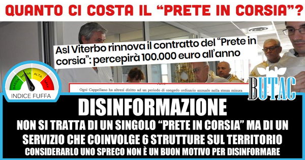 Viterbo, 100mila euro per il prete in corsia