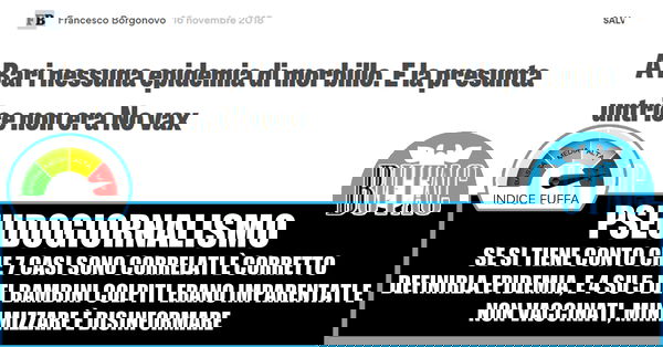 La Verità, il morbillo e Bari