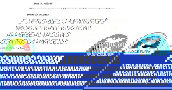 Meningite: è ufficiale, è colpa del vaccino