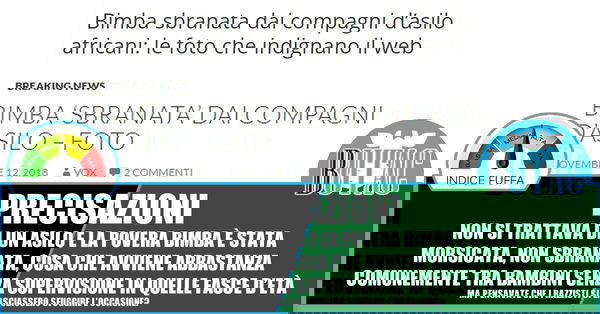 La bimba sbranata dai compagni d’asilo