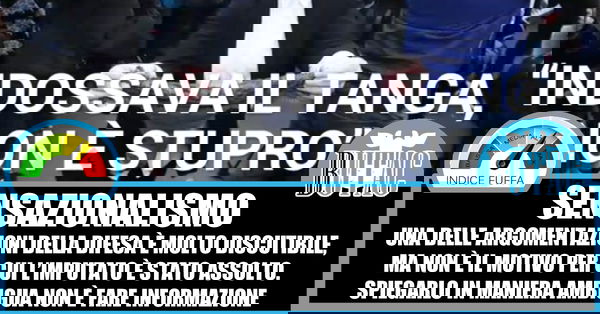 Il tanga e la sentenza di stupro