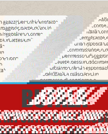 Bruna e l’invito a lasciare l’Italia