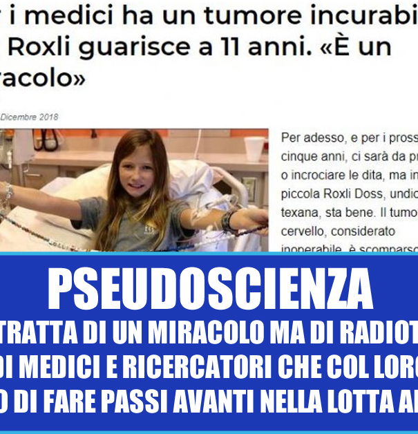 Miracolo? No, radioterapia… article-post