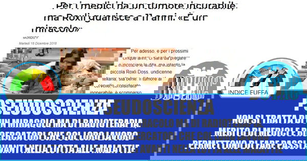 Miracolo? No, radioterapia…