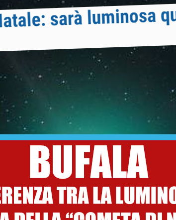 La cometa di Natale che (non) sarà luminosa come la Luna
