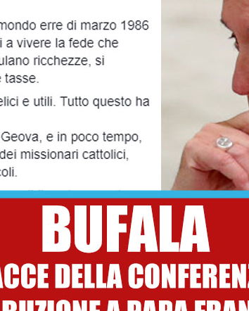 Papa Francesco e i testimoni di Geova