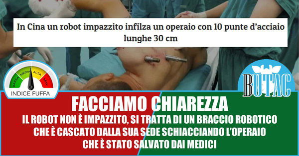 Il robot impazzito che infilza l’operaio