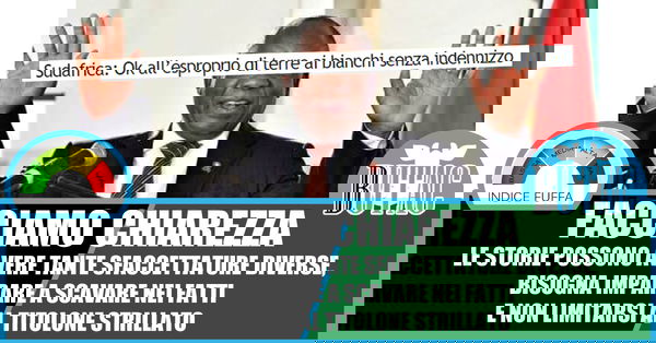 L’esproprio di terre ai bianchi in Sudafrica