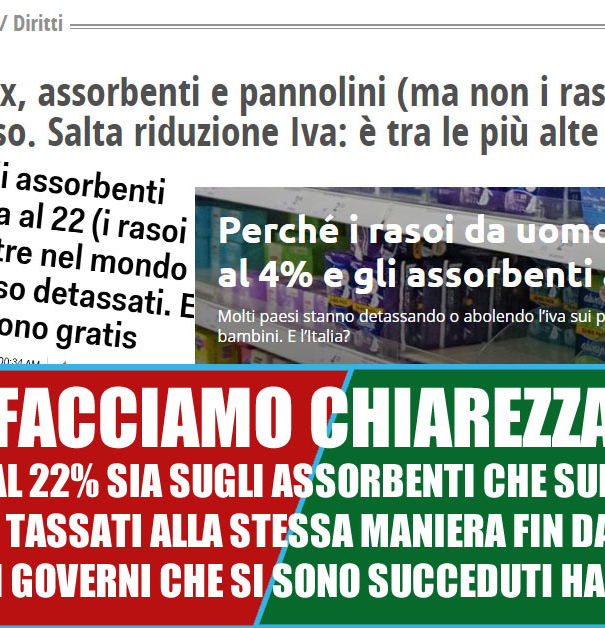 L’IVA sugli assorbenti e sui rasoi article-post