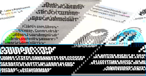 Il ladro massacrato di botte