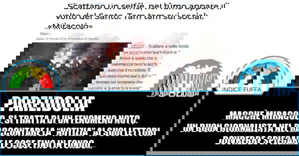 Nel fuoco il volto del santo