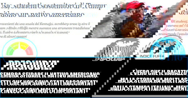 Il nativo americano sbeffeggiato