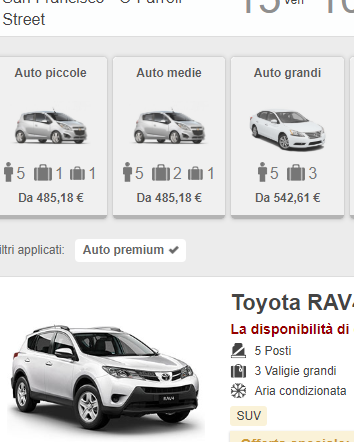 Vodafone e gli sconti Rentalcars