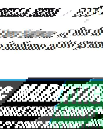 Useremo solo grano italiano