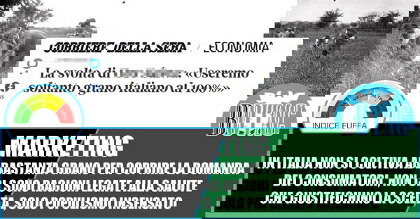 Useremo solo grano italiano