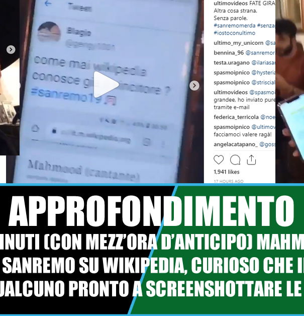 Wikipedia, Mahmood e la vittoria annunciata a Sanremo article-post