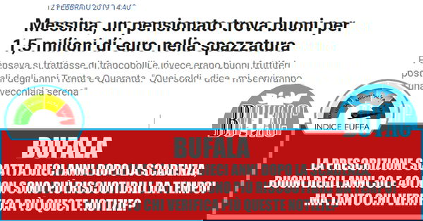 Messina, pensionato trova 1,5 milioni di sòle