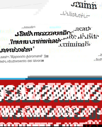 La lista nera di Coldiretti